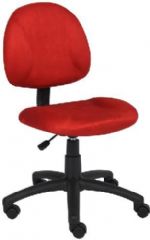 Boss Office Products B325-RD Red Microfiber Deluxe Posture Chair, Thick padded seat and back with built-in lumbar support, Waterfall seat reduces stress to legs, Adjustable back depth, Pneumatic seat height adjustment, Dimension 17.5 W x 25 D x 35-40 H in, Fabric Type Microfiber, Frame Color Black, Cushion Color Red, Seat Size 17.5" W x 16.5" D, Seat Height 18.5"-23.5" H, Wt. Capacity (lbs) 250, Item Weight 22 lbs, UPC 751118325195 (B325RD B325-RD B-325RD) 