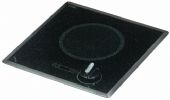 Kenyon B41598 Mediterranean 1 Burner Large, black with analog control (6 ½ & 8 inch) 208 V UL, Subtly textured black glass, Beveled-edge glass can be mounted flush or proud, Stylish muted graphics will enhance any kitchen decor, Durable ceramic glass is easy to clean, 1 Burners, 1 - 6.5" Burner Size, Radiant Burner, 6 LBS Actual Weight, Knob Control, Portrait Layout, 1200 Max Load, UPC 617181003012 (B41598 B-41598) 