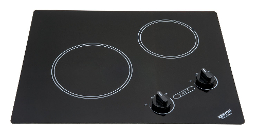 Kenyon B41603 Arctic 2 Burner XL, Black with Analog Control (6 1/2 & 8 inch) 120V UL; Smooth black glass with white graphics; Rounded edged ceramic glass; Freeze renovation costs and support the environment with an upgrade to 