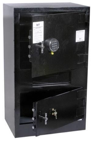 CSS B4225DMK-SG1 B-Rate Safe Box, Mail Box Drop Safes, 3 Lock Bolts and 2 Shelves in Top Doors, 3 Lock Bolts in Bottom Door, Auto door detent, Thick 1