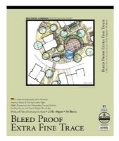 Bee Paper B525T50-1417 Bleed Proof Extra Fine Trace Pad 14" x 17", with 50 Sheets; Bleed Proof Extra fine trace is a 25 lb/42 gsm; Premium sketch and tracing overlay paper with clear transparency and excellent erasing qualities; For use with pencil, marker, pen and ink; Tape bound; Dimensions 14" x 17"; Weight 1.15 lb; UPC 718224004420 (BEEPAPERB525T50-1417 BEEPAPER-B525T501417 TRACING PAPER) 