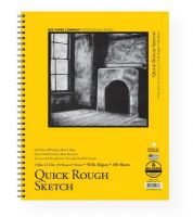 Bee Paper B6075RS100-1114 Quick Rough Sketch Pad 14" x 11"; Rough surface with good erasing qualities; Will not feather; For use with pen and ink, charcoal, pencil and crayon; Micro perforated for easy sheet removal; 50 lb (82 gsm); 14" x 11"; Spiral bound; 100-sheets; ; Shipping Weight 2.1 lb; Shipping Dimensions 14.1 x 11.7 x 1.00 in; UPC 718224044761 (BEEPAPERB6075RS1001114 BEEPAPER-B6075RS1001114 BEE-PAPER-B6075RS100-1114 BEE/PAPER/B6075RS100/1114 B6075RS1001114 SKETCHING ARTWORK) 