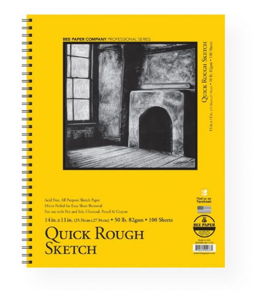 Bee Paper B6075RS100-1114 Quick Rough Sketch Pad 14
