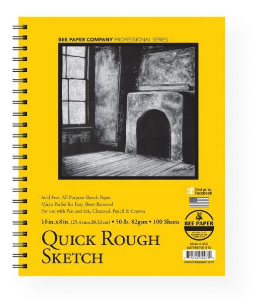 Bee Paper B6075RS100-810 Quick Rough Sketch Pad 10