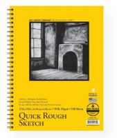 Bee Paper B6075RS100-912 Quick Rough Sketch Pad 12" x 9"; Rough surface with good erasing qualities; Will not feather; For use with pen and ink, charcoal, pencil and crayon; Micro perforated for easy sheet removal; 50 lb (82 gsm); 12" x 9"; Spiral bound; 100-sheets; Shipping Weight 1.45 lb; Shipping Dimensions 12.1 x 9.7 x 1.00 in; UPC 718224044754 (BEEPAPERB6075RS100912 BEEPAPER-B6075RS100912 BEEPAPER-B6075RS100-912 BEE/PAPER/B6075RS100/912 B6075RS100912 ARTWORK) 