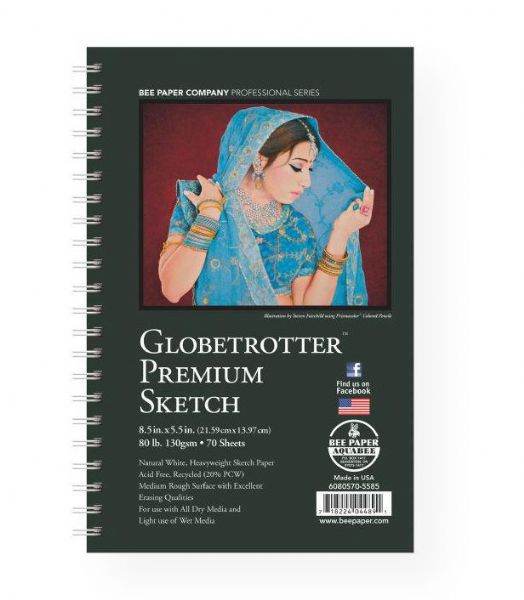 Bee Paper B6080S70-5585 Globetrotter Premium Sketch Pad 8.5