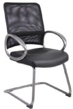Boss Office Products B6406-WT White Mesh Back W/ Pewter Finish Task Chair, Beautfully upholstered in Black LeatherPlus (seat) and breathable mesh (back.) Pewter finished loop arms, Adjustable tilt tension control, Pneumatic gas lift seat height adjustment, Metal Pewter finished base, Dimension 25 W x 25 D x 38.5 -42 H in, Fabric Type Mesh/LP, Frame Color Pewter, Cushion Color White, Seat Size 19"W x 18.5"D, Seat Height 18.5"-22"H, Arm Height 26"-30"H, UPC 751118640663 (B6406WT B6406-WT B6406-WT) 