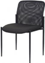 Boss Office Products B6919 Mesh Guest Chair, Patented contemporary style. Powder coated tubular steel frame, Stackable for space saving storage, Waterfall seat to reduce stress on legs, Tapered legs, Dimension 24 W x 24 D x 33 H in, Fabric Type Mesh, Frame Color Black, Cushion Color Black, Seat Size 18" W x 18" D, Seat Height 19.5" H, Wt. Capacity (lbs) 250, Item Weight 15 lbs, UPC 751118691917 (B6919 B6919 B6919) 