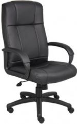 Boss Office Products B7901 Caressoft Executive High Back Chair, Beautifully upholstered with ultra soft and durable Caressoft upholstery, Executive High Back styling with extra lumbar support, Padded armrests covered with Caressoft upholstered, Large 27" nylon base for greater stability, Dimension 27 W x 32.5 D x 43.5-47 H in, Fabric Type Caressoft, Frame Color Black, Cushion Color Black, Seat Size 20.5" W x 20" D, Seat Height 20" -23.5" H, UPC 751118790115 (B7901 B7901 B7901) 
