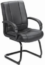 Boss Office Products B7909 Caressoft Mid Back Guest Chair, Beautifully upholstered with ultra soft and durable Caressoft upholstery, Executive Mid Back styling with extra lumbar support, Padded armrests covered with Caressoft upholstered. Matching guest chair for models (B7901) and (B7906), Dimension 27 W x 27 D x 40 H in, Fabric Type Caressoft, Frame Color Black, Cushion Color Black, Seat Size 20.5" W x 20" D, Seat Height 19" H, Arm Height 27" H, UPC 751118790917 (B7909 B7909 B7909) 