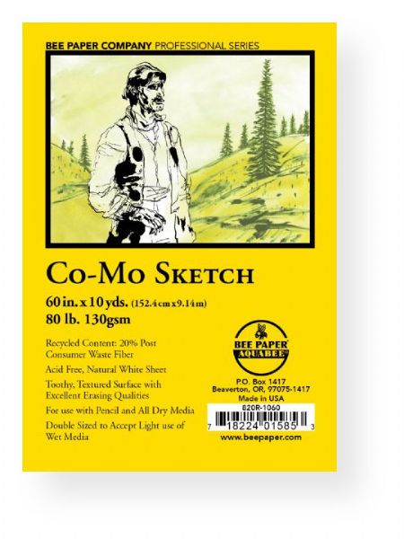 Bee Paper B820R-1060 Heavyweight recycled Co-Mo Sketch Roll 60