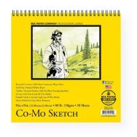 Bee Paper B820S30-909 Co-Mo Sketch Pad 9" x 9"; Heavyweight recycled Co-Mo Sketch is a hard, clean, natural white sheet with excellent erasing qualities; Textured surface has excellent tooth; Double sized to accept light use of wet media; For use with pencil, pen and ink, light washes; 80 lb (130 gsm); 9" x 9"; Spiral Bound; 30 Sheets; Shipping Weight 0.63 lb; UPC 718224014429 (BEEPAPERB820S30909 BEEPAPER-B820S30909 BEEPAPER/B820S30/909 BEE-PAPER-B820S30909 B820S30909 ARTWORK) 