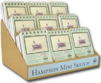 Bee Paper B825SS-CD The Hampton Mini Sketch Book Counter Display; Hampton sketch paper is a hard, clean, natural white sheet with excellent erasing qualities; The textured, toothy surface is excellent for dry media; 60 lb (98 gsm); Dimensions 12.70" x 12.50" x 9.90"; Weight 9.06 lbs; UPC 718224200549 (BEEPAPERB825SSCD BEEPAPER B825SSCD BEE PAPER B825SS CD B825 SSCD 825 BEEPAPER-B825SSCD B825SS-CD B825-SSCD) 