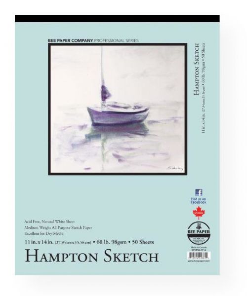 Bee Paper B825T50-1114 Hampton Sketch Pad 11