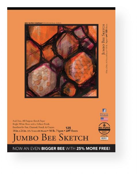 Bee Paper B827T100-1824 Jumbo Bee Sketch Pad 18