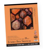Bee Paper B827T100-1114 Jumbo Bee Sketch Pad 11" x 14"; All purpose, bright white sketch paper with good erasing qualities; Toothy rough surface sketch paper is excellent for pen, charcoal, pencil and crayon; 11" x 14"; Tape bound; 125-sheets; Shipping Weight 2.36 lb; Shipping Dimensions 13.9 x 11.00 x 0.6 in; UPC 718224017246 (BEEPAPERB827T1001114 BEEPAPER-B827T1001114 BEE-PAPER-B827T100-1114 BEE/PAPER/B827T1001114 B827T1001114 ARTWORK) 