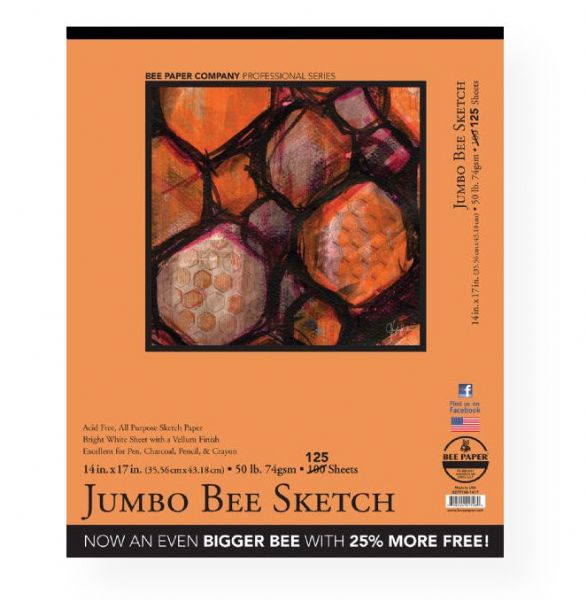 Bee Paper B827T100-1417 Jumbo Bee Sketch Pad 14