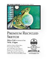 Bee Paper B837R-0536 Premium Recycled Sketch Roll 36" x 5yd; Recycled, heavyweight sketch is a hard, clean, bright white sheet with excellent erasing qualities; Elemental chlorine free sheet has 30% post consumer waste recycled fiber and meets the U.S government standards for a recycled sheet; 70 lb (114 gsm); 36" x 5yd; Shipping Weight 1.88 lb; UPC 718224200884 (BEEPAPERB837R0536 BEEPAPER-B837R0536 BEE-PAPER-B837R-0536 BEE/PAPER/B837R/0536 B837R0536 SKETCHING) 