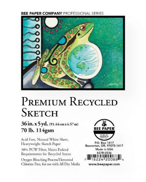Bee Paper B837R-0536 Premium Recycled Sketch Roll 36