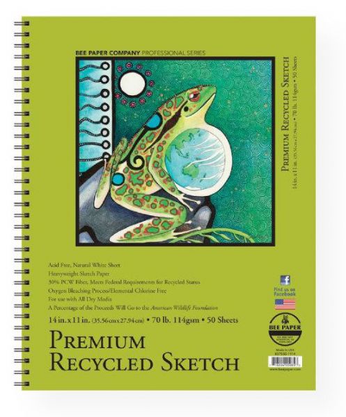 Bee Paper B837S50-1114 Premium Recycled Sketch Pad 14
