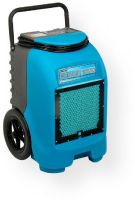 Dri-Eaz 104677 Model 1200 DrizAir Dehumidifier, Blue; Auto Pumpout; 115V, 145 Pints; Rugged Rotomolded Housing; Electronic Touch-Pad Controls; Semi-Pneumatic Wheels; Built-In Duct Attachment Ring; Automatic Restart; Stackable; 4-PRO Filter; 227 CFM Process Air Output; Hot-gas Bypass Defrost; 40 ft Drain Hose; 25 ft Cord; Removes up to 18 Gallons a Day; Dimensions 20"W × 32"H × 19.5"D; Weight: 80 lb (DRIEAZ104677 DRIEAZ-104677 DRI-EAZ-104677 DRIEAZ-B864128 B864128) 