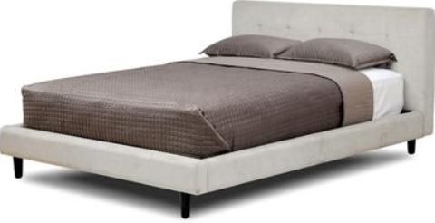 Wholesale Interiors B-86-C-172-King Size Quincy Natural Twill Fabric Platform Bed  King Size, 12.75