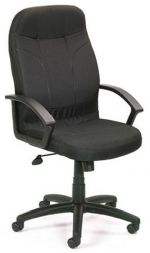 Boss Office Products B8801-BK Executive Fabric Chair In Black, LeatherPlus is leather that is polyurethane infused for added softness and durability, Passive ergonomic seating with built in lumbar support, Upright locking positions, Pneumatic gas lift seat height adjustment, Adjustable tilt tension control, Large 27" nylon base for greater stability, Hooded double wheel casters, Fabric Type Mesh, Frame Color Black, Cushion Color Black, UPC 751118880137 (B8801BK B8801-BK B8-801BK) 