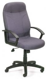 Boss Office Products B8801-GY Executive Fabric Chair In Grey, LeatherPlus is leather that is polyurethane infused for added softness and durability, Passive ergonomic seating with built in lumbar support, Upright locking positions, Pneumatic gas lift seat height adjustment, Adjustable tilt tension control, Large 27" nylon base for greater stability, Hooded double wheel casters, Fabric Type Mesh, Frame Color Black, Cushion Color Black, UPC 751118880144 (B8801GY B8801-GY B8-801GY) 
