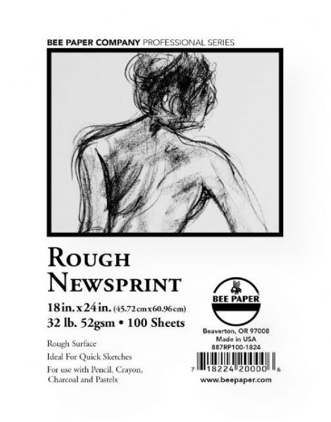 Bee Paper B887RP100-1824 Rough Newsprint Sheets 18
