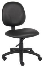Boss Office Products B9090-CS Boss Diamond Task Chair In Caressoft, Mid back ergonomic task chair, Contoured back and seat provides support and helps relieve back-strain, Extra large seat and back cushions, Frame Color: Black, Cushion Color: Black, Seat Size: 20" W x 18" D, Seat Height: 17" - 22" H, Wt. Capacity (lbs): 250, Item Weight: 26 lbs, UPC 751118909081 (B9090CS B9090-CS B9090CS) 