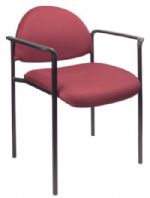 Boss Office Products B9091-BY Boss Diamond Task Chair W/ Adjustable Arms In Burgundy, Mid back ergonomic task chair, Contoured back and seat provides support and helps relieve back-strain, Extra large seat and back cushions, With adjustable arms, Frame Color: Black, Cushion Color: Burgundy, Seat Size: 20" W x 18" D, Seat Height: 17" - 22" H, Arm Height: 24"-32" H, Wt. Capacity (lbs): 250, Item Weight: 32 lbs, UPC 751118909142 (B9091BY B9091-BY B9091BY) 