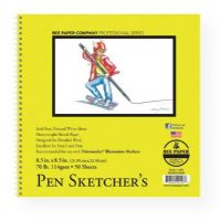 Bee Paper B925S50-8585 Pen Sketcher's Pad 8.5" x 8.5"; Smooth surface, natural white sheet, heavyweight sketch paper is an excellent choice for pencils and ballpoint pens; Designed for detailed work; 70 lb (114 gsm); 8.5" x 8.5"; Spiral Bound; 50 Sheets; Shipping Weight 0.76 lb; Shipping Dimensions 8.85 x 8.55 x 0.6 in; UPC 718224201478 (BEEPAPERB925S508585 BEEPAPER-B925S508585 BEE-PAPER-B925S50-8585 BEE-PAPER-B925S508585 B925S508585 ARTWORK) 