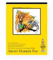 Bee Paper B926T30-1114 Artist Marker Pad 11" x 14"; Acid free, natural white sheet with excellent erasing qualities; No feathering or bleeding; Approved for use with Copic and Touch markers and ink; For use with pen and ink, crowquill pens, technical pens, water-based and permanent markers; 110 lb (180 gsm); 11" x 14"; Tape Bound; 30 Sheets; UPC 718224200341 (BEEPAPERB926T301114 BEEPAPER-B926T301114 BEE-PAPER-B926T30-1114 BEE/PAPER/B926T30/1114 B926T301114 DRAWING MARKER) 