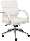 Boss Office Products B9406-WT Caressoftplus Executive Series, Upholstered with breathable CaressoftPlus, High crown chrome base, 2 paddle spring tilt mechanism with infinite lock, Gas lift seat height adjustment, Dimension 27 W x 27 D x 35.5 -38 H in, Fabric Type CaressoftPlus, Frame Color Chrome, Cushion Color White, Seat Size 19.5"W X 21"D, Seat Height 19.5"-21"H, Arm Height 26.5"-29"H, Wt. Capacity (lbs) 250, Item Weight 43 lbs, UPC 751118940664 (B9406WT B9406-WT B9406-WT) 