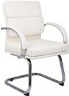 Boss Office Products B9409-WT Boss Caressoftplus Executive Series Chair, Upholstered with breathable CaressoftPlus, Chrome cantilever base, Chrome arms with padded arm rests,, Dimension 24 W x 24 D x 36.5 H in, Fabric Type CaressoftPlus, Frame Color Chrome, Cushion Color White, Seat Size 19.5"W X 21"D, Seat Height 19.5"-21"H, Arm Height 27"H, Wt. Capacity (lbs) 250, Item Weight 36 lbs, UPC 751118943191 (B9409WT B9409-WT B9409-WT) 