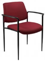 Boss Office Products B9503-BY Square Back Diamond Stacking W/Arm In Burgundy, Contemporary style, Powder coated steel frames, Molded arm caps, Stackable for space saving storage space, Frame Color: Black, Cushion Color: Burgundy, Arm Height 25.5"H, Seat Size: 18"W x 18"D, Seat Height: 18", Overall Size: 23.5"W x 23"D x 30.5"H, Weight Capacity: 250lbs, UPC 751118950342 (B9503BY B9503-BY B9503BY) 