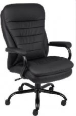Boss Office Products B991-CP Heavy Duty Double Plush Caressoftplus Chair - 350 Lbs, Big man's chair, Heavy duty spring tilt mechanism, Pneumatic gas lift seat height adjustment, 27" brushed metal five star base, Dimension 33.5 W x 31 D x 43-45.5 H in, Fabric Type CaressoftPlus, Frame Color Black, Cushion Color Black, Seat Size 22.5"W X 21"D, Seat Height 20.5-23"H, Arm Height 26.5-30"H, Wt. Capacity (lbs) 350, Item Weight 54 lbs, UPC 751118099195 (B991CP B991-CP B991-CP) 