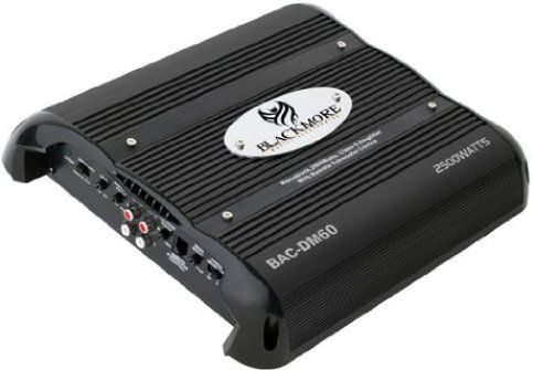 Blackmore BAC-DM60 Digital mono Car Amplifier, Maximum Power 2500 Watts, RMS Power 900W x 1 at 0.01% THD, 4 OHMS, Variable Low Pass Crossover, Variable Bass Boost Control, Remote Subwoofer Level Control, Chrome Plated RCA Inputs, Variable Gain Control, LED Power and Protection Indicators (BACDM60 BAC-DM60 BAC DM60)