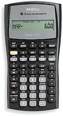 Texas Instruments BAII PLUS Financial Calculator, Solves time-value-of-money calculations such as annuities, mortgages, leases, savings, and more, Generates amortization schedules, Performs cash-flow analysis for up to 24 uneven cash flows with up to 4-digit frequencies, computes NPV and IRR, UPC 033317071784 (BAIIPLUS BAII-PLUS BA-IIPLUS BA-II-PLUS)
