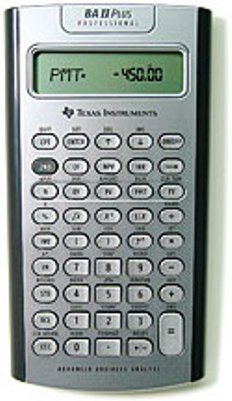 Texas Instruments BAII PLUS PROFESSIONAL Financial Calculator, Solves time-value-of-money calculations such as annuities, mortgages, leases, savings, and more, Generates amortization schedules, Performs cash-flow analysis for up to 32 uneven cash flows with up to 4-digit frequencies, computes NPV and IRR, UPC 033317192045 (BAIIPLUSPROFESSIONAL BAII-PLUS BAIIPLUS BAIIPLUSPRO)