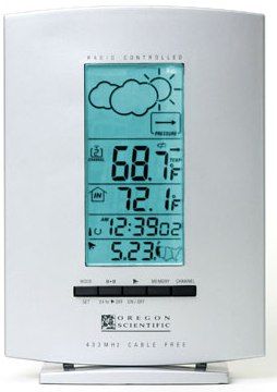 Oregon Scientific BAR888-S Elegant nWeather Forecaster With Clock  (BAR888S, BAR888, BAR-888)