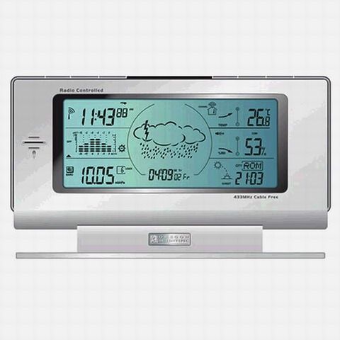 Oregon Scientific BAR998HGA Voice-Activated Weather Forecaster With Clock (BAR-998HGA, BAR998-HGA, BAR-998-HGA, BAR998HG)