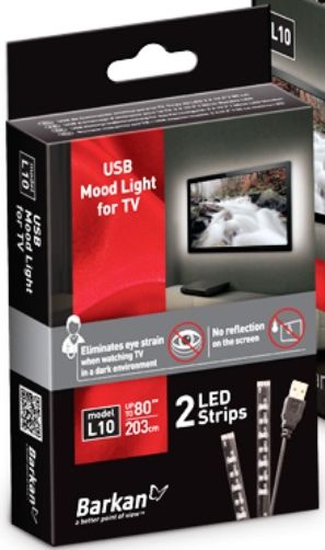 Barkan L10 USB Mood Light, For TV Up to 80