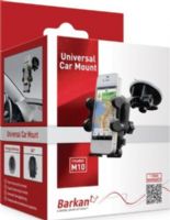 Barkan M10 Universal Car Mount, Black, Opening range 1.6"-4.1"/4cm-10.5cm, Strong suction cup, 360° Rotation, Can be adjust to any angle, Quick and simple assembly (BARKANM10 BARKAN-M10 M-30) 