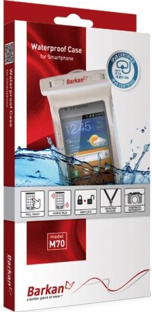 Barkan M70 Waterproof Case for Smartphone, Maintaining Smartphone's full functionality, Universal solution for devices up to 3