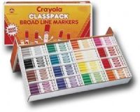 Crayola BAS200 Classic Marker 200 Piece Set; Classic, long-lasting, durable markers that lay down lots of brilliant color yet don't bleed through most paper; Preferred by teachers; Barrels are made from recycled plastic; Non-toxic; Colors subject to change; Packed in a sturdy cardboard box; Fine line; Dimensions 13.69" x 11.63" x 2.25"; Weight 4 Lbs; UPC 071662582104 (CRAYOLABAS200 CRAYOLA BAS200 BAS 200 CRAYOLA-BAS200 BAS-200) 