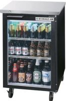 Beverage Air BB24HC-1-FG-B  Black Food Rated Glass Door Back Bar Cooler - 24", 7.8 cu. ft. Capacity, Swing Door Style, Glass Door Type, 2 Number of Shelves, 1 Number of Doors, 1 Number of Kegs, 1 Phase, 4 Amps, 60 Hertz, 1/5 HP Horsepower, Approved for food container storage use, Interior lighting and glass door adds better product visibility, Uses eco-friendly R290 refrigerant to maintain temperature (BB24HC-1-FG-B BB24HC 1 FG B BB24HC1FGB) 