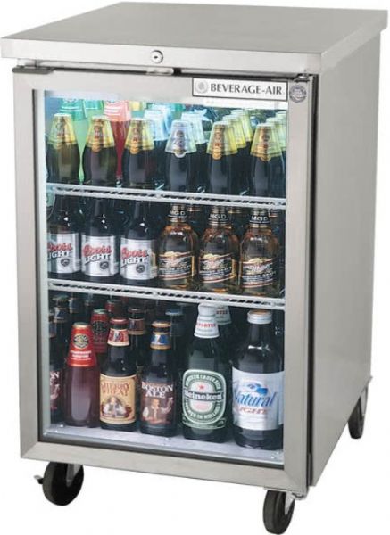 Beverage Air BB24HC-1-G-S Back Bar Refrigerator with 1 Glass Door - 24
