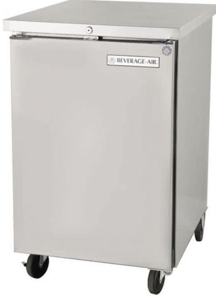 Beverage Air BB24HC-1-S Stainless Steel Back Bar Refrigerator with 1 Solid Door - 24