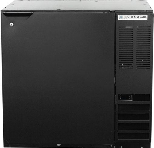 Beverage Air BB36HC-1-B Black Solid Door Back Bar Refrigerator - 36